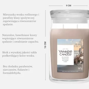 Yankee Candle Signature Seaside Woods tuoksukynttilä isossa lasissa 567 g