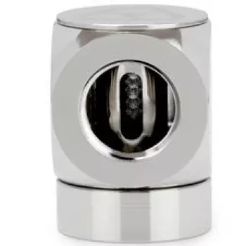Thermal Grizzly DeltaMate Rotary 90° -adapteri G1/4 inch - G1/4 inch, kiiltävä nikkeli