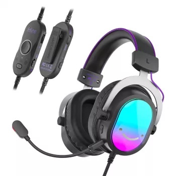 FIFINE H16 7.1 Surround-ääninen RGB-pelikuuloke - musta