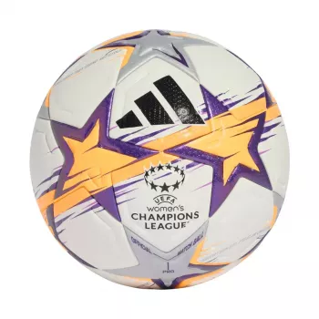 adidas UCL Women's Pro 26/27 League Stage jalkapallo koko 5 valkoinen/oranssi/lila