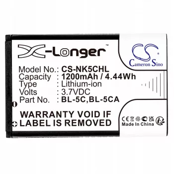 Cameron Sino 1200mAh Li-ion akku Nokia BL-5C, BL-5CA, Teltonika, Lark BL-6SP