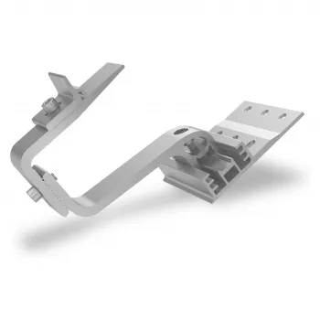 K2 Systems SingleHook 4S kattokoukku aurinkopaneeliasennukseen, ruostumaton teräs, korkeussäädettävä, TÜV-sertifioitu