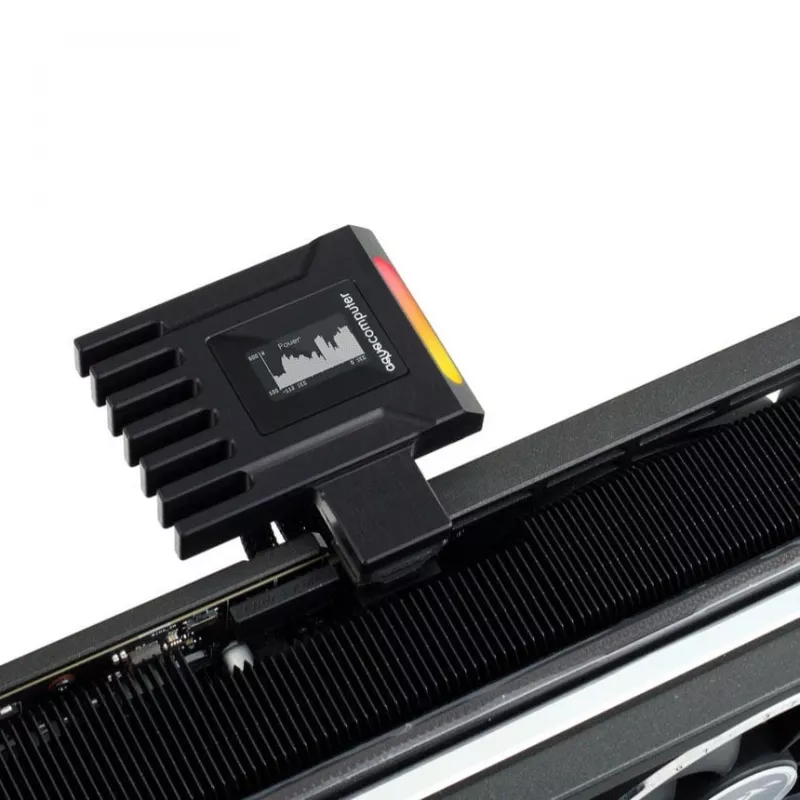 Aqua Computer AMPINEL 12V-2x6 näytönohjaimen virransyötön hallinta, 650 W, OLED, RGBpx - tyyppi B
