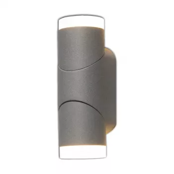 Sano LED-seinävalaisin PIR-tunnistimella, 2x6W, 800lm, 4000K, IP65, harmaa