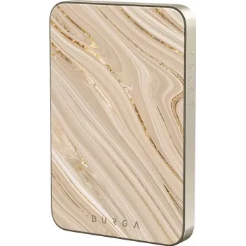 BURGA magneettinen 5000 mAh varavirtalähde Full Glam Gold