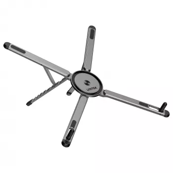 UNITEK Mag-Fold taitettava magneettiteline puhelimelle, tabletille ja kannettavalle jalustatoiminnolla, Space Grey