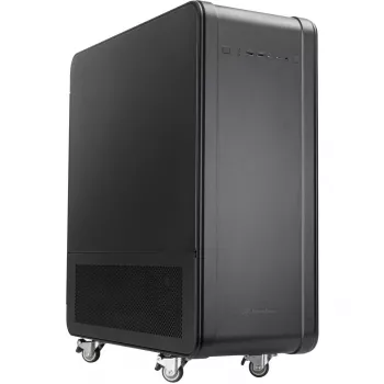 SilverStone Technology ALTA G1M Micro-ATX-tornikotelo - musta, karkaistu lasi, 90° emolevyn kierto, 180mm Air Penetrator -tuuletin