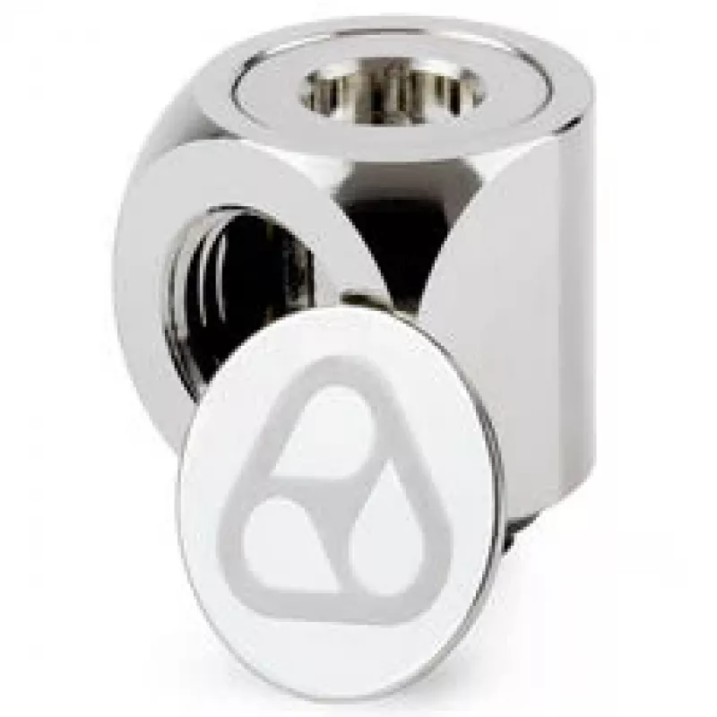 Thermal Grizzly DeltaMate Rotary 90° adapteri G1/4 inch - kiiltävä nikkeli