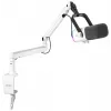 FIFINE TAM8W dynaaminen XLR/USB-podcast-mikrofoni puomivarrella, valkoinen