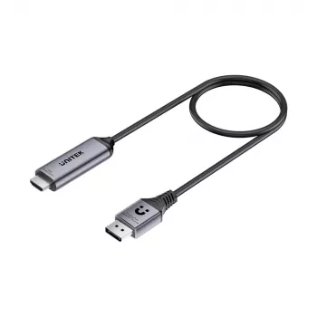 UNITEK DisplayPort 1.4 - HDMI 2.1 -aktiivikaapeli 8K@60Hz HDR DSC 1,8m