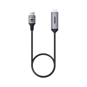 UNITEK DisplayPort 1.4 - HDMI 2.1 -aktiivikaapeli 8K@60Hz HDR DSC 1,8m