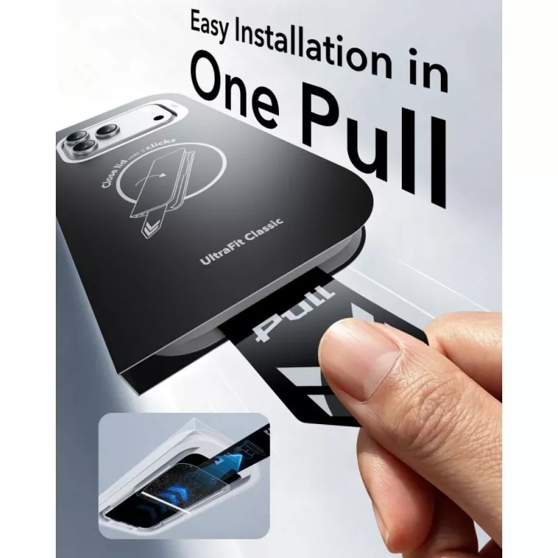 ESR Ultra-Fit Classic panssarilasi-näytönsuoja 2 kpl:n pakkaus iPhone 17 Pro / 18 Pro - musta