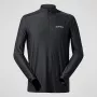 Berghaus 24/7 Tech Tee LS HZ Jet Black miesten pitkähihainen puolipitkällä vetoketjulla varustettu paita