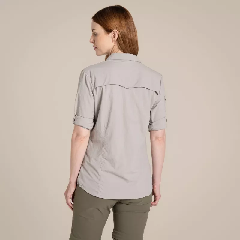 Craghoppers NosiLife Adventure LS Shirt III naisten matkapaita - Soft Mushroom