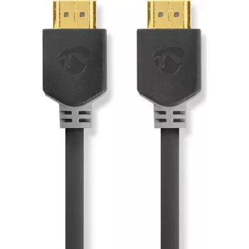 Nedis High Speed HDMI-kaapeli Ethernetillä 5,00 m antrasiitti 4K@60Hz ARC 18 Gbps
