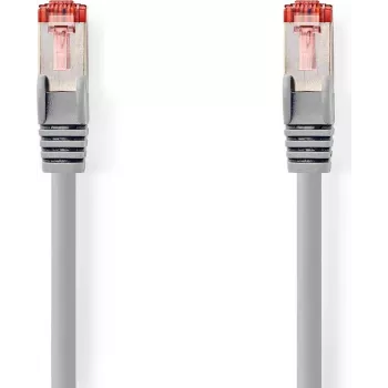 Nedis CAT6 S/FTP verkkokaapeli RJ45-liitin - RJ45-liitin 20m pyöreä LSZH harmaa