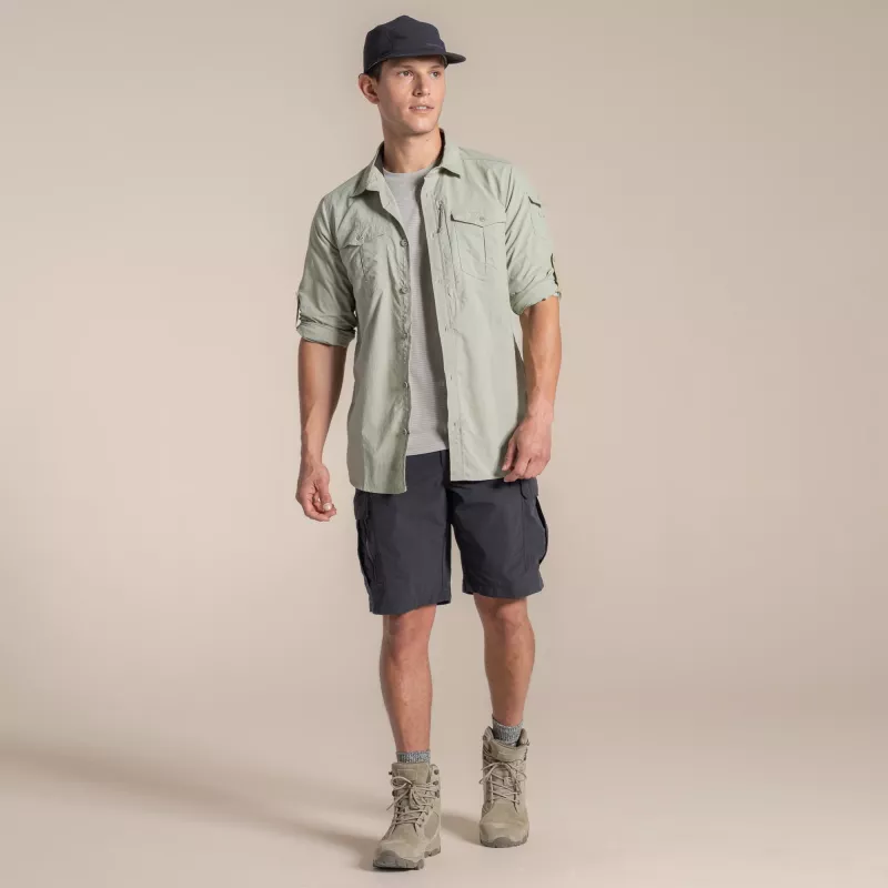 Craghoppers NosiLife Adventure LS Shirt III - miesten matkapaita, Bay Leaf, Medium
