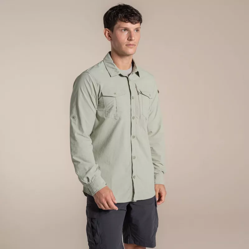 Craghoppers NosiLife Adventure LS Shirt III - miesten matkapaita, Bay Leaf, Medium