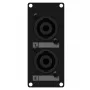CAYMON CASY142/B 19 tuuman 1U rack-paneeli 2 Neutrik SpeakON NL4MP -liittimellä, musta