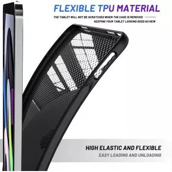 MRDISC takakotelo Apple iPad Pro M4 musta TPU - ohut iskunvaimennuskotelo korotetuilla reunoilla, naarmuuntumaton mattapinta, tarkat aukot (MG-BCIPTABPROM4SW)