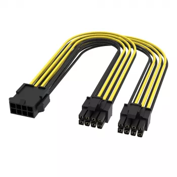 Akasa 6 sarjaa PCIe kahteen 6+2-pin jakokaapeli - 24 cm