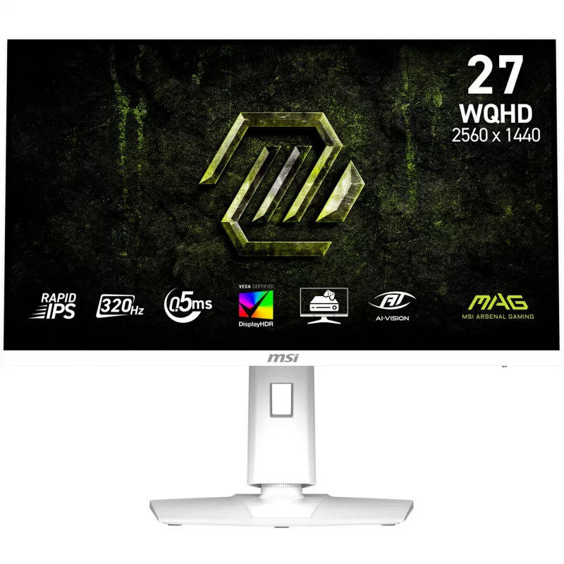 MSI MAG274QRFWDEX32 27 tuuman WQHD Rapid IPS pelinäyttö, 180Hz, 1ms, Quantum Dot, KVM, USB-C