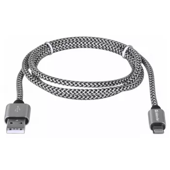 Defender USB-A - Lightning -kaapeli 1,0m 2,1A valkoinen