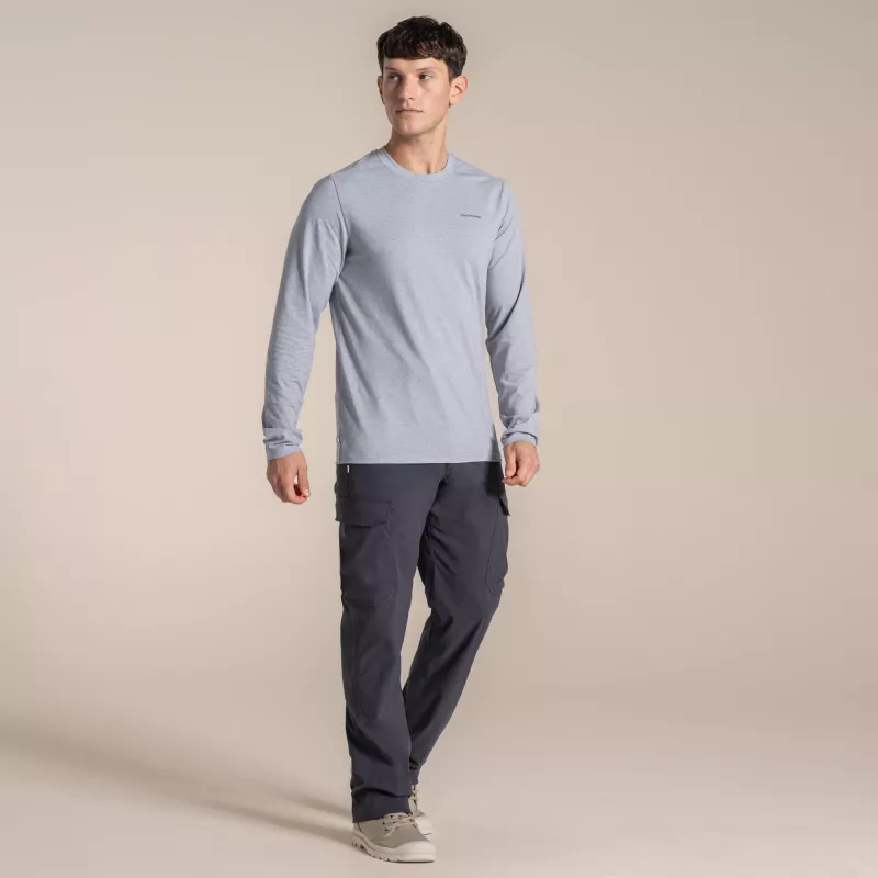 Craghoppers NosiLife Abel pitkähihainen paita - Soft Grey Marl, koko L