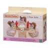 EPOCH Sylvanian Families kolmen osan istuinryhmä - olohuoneen kalustesarja sohvalla, nojatuoleilla, pöydällä & tyynyillä
