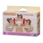 EPOCH Sylvanian Families kolmen osan istuinryhmä - olohuoneen kalustesarja sohvalla, nojatuoleilla, pöydällä & tyynyillä