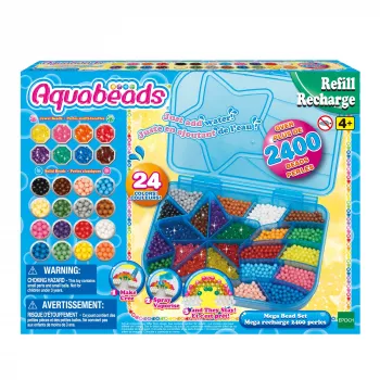 EPOCH Aquabeads Maxi täydennyspaketti – 2400 kiinteää helmeä 24 värissä