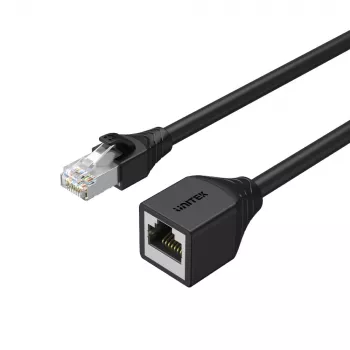 UNITEK Cat6 UTP RJ45 jatkokaapeli M-F 5m musta