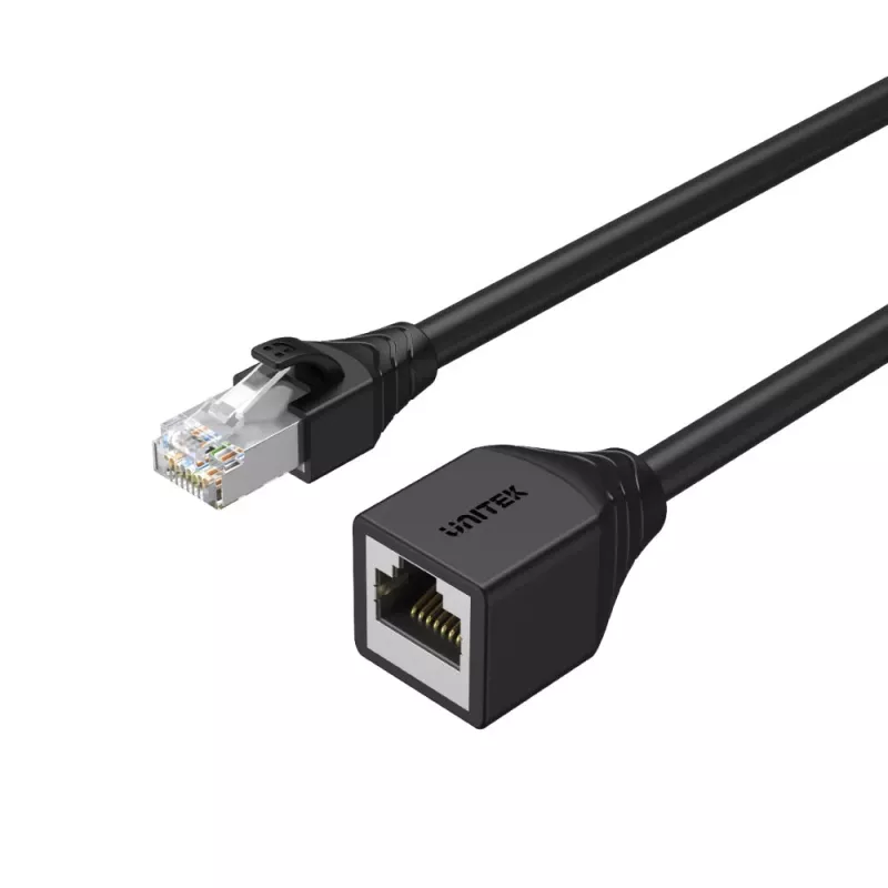 UNITEK Cat6 UTP RJ45 jatkokaapeli M-F 5m musta