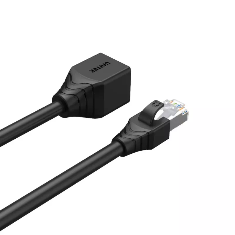 UNITEK Cat6 UTP RJ45 jatkokaapeli M-F 5m musta