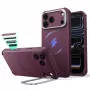 ESR Cyber Tough Kickstand MagSafe kotelo iPhone 17 Pro Max / 18 Pro Max – tummanpunainen