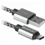 Defender USB-A - USB-C kaapeli 1,0 m 2,1 A valkoinen