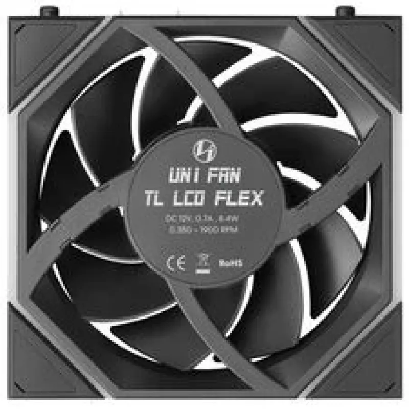 Lian Li UNI FAN TL120 LCD FLEX Wireless ARGB 120mm tuuletin - musta