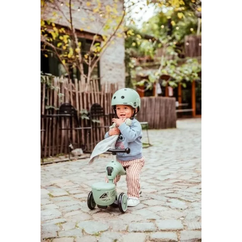 Scoot & Ride Highwaykick 1 Lifestyle 2-in-1 potkulauta ja skootteri, Green Lines