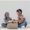 PowerLocus Bobo Kids langattomat kuulokkeet, LED, AUX, sininen/punainen