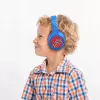 PowerLocus Bobo Kids langattomat kuulokkeet, LED, AUX, sininen/punainen