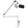 FIFINE T688W dynaaminen mikrofoni puomivarrellla, USB/XLR, valkoinen