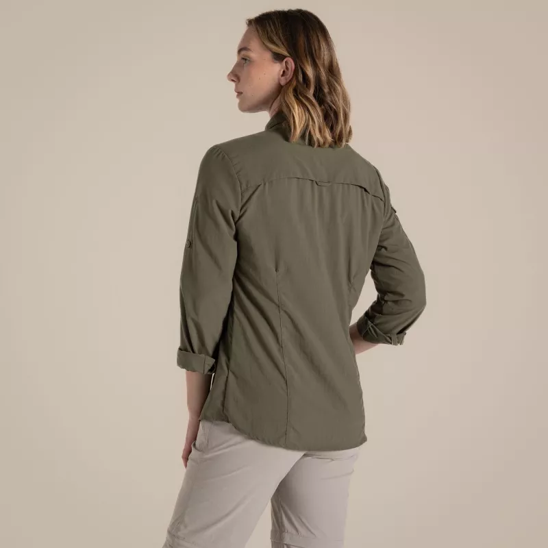 Craghoppers naisten NosiLife Adventure LS Shirt III - Wild Olive - L