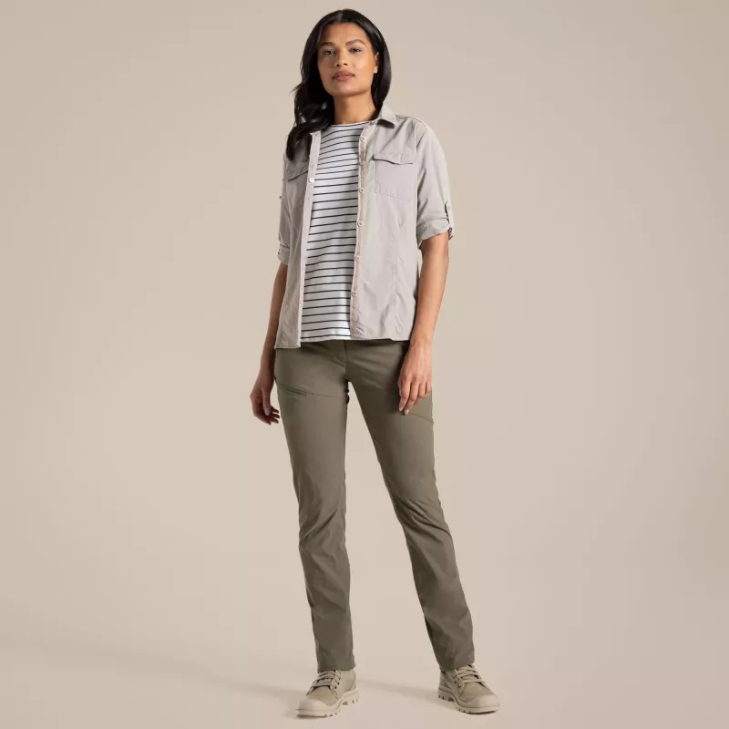 Craghoppers NosiLife Pro Trouser III naisten vaellushousut - Wild Olive, koko L