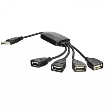 AKYGA AK-AD-13 USB 2.0 4-porttinen keskitin, musta