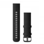 Garmin Quick Release rannekkeet (22 mm) musta nahka harjatulla liuskekivikovalla