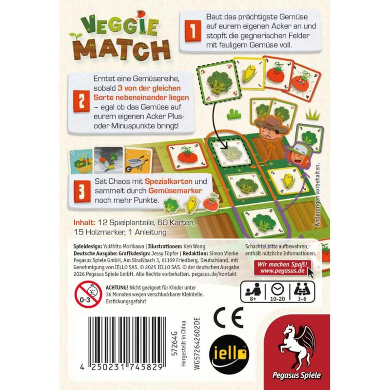 PEGASUS Veggie Match korttipeli