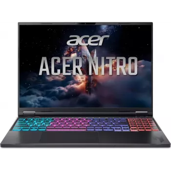 Acer Nitro 16 AN16-A91-R48M pelikannettava tietokone, 16 tuuman WQXGA IPS 240Hz, AMD Ryzen 9 9955HX3D, 16GB DDR5, 1TB SSD, GeForce RTX 5070 Ti 12GB, Windows 11 Home