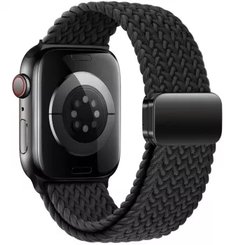 Tech-Protect Nylon Magnetic Loop ranneke Apple Watch 8/9/10/11/SE/Ultra (44/45/46/49 mm) musta