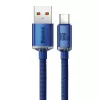 Baseus USB-A - USB-C Crystal Shine kaapeli 100W 1,2m sininen