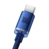 Baseus USB-A - USB-C Crystal Shine kaapeli 100W 1,2m sininen